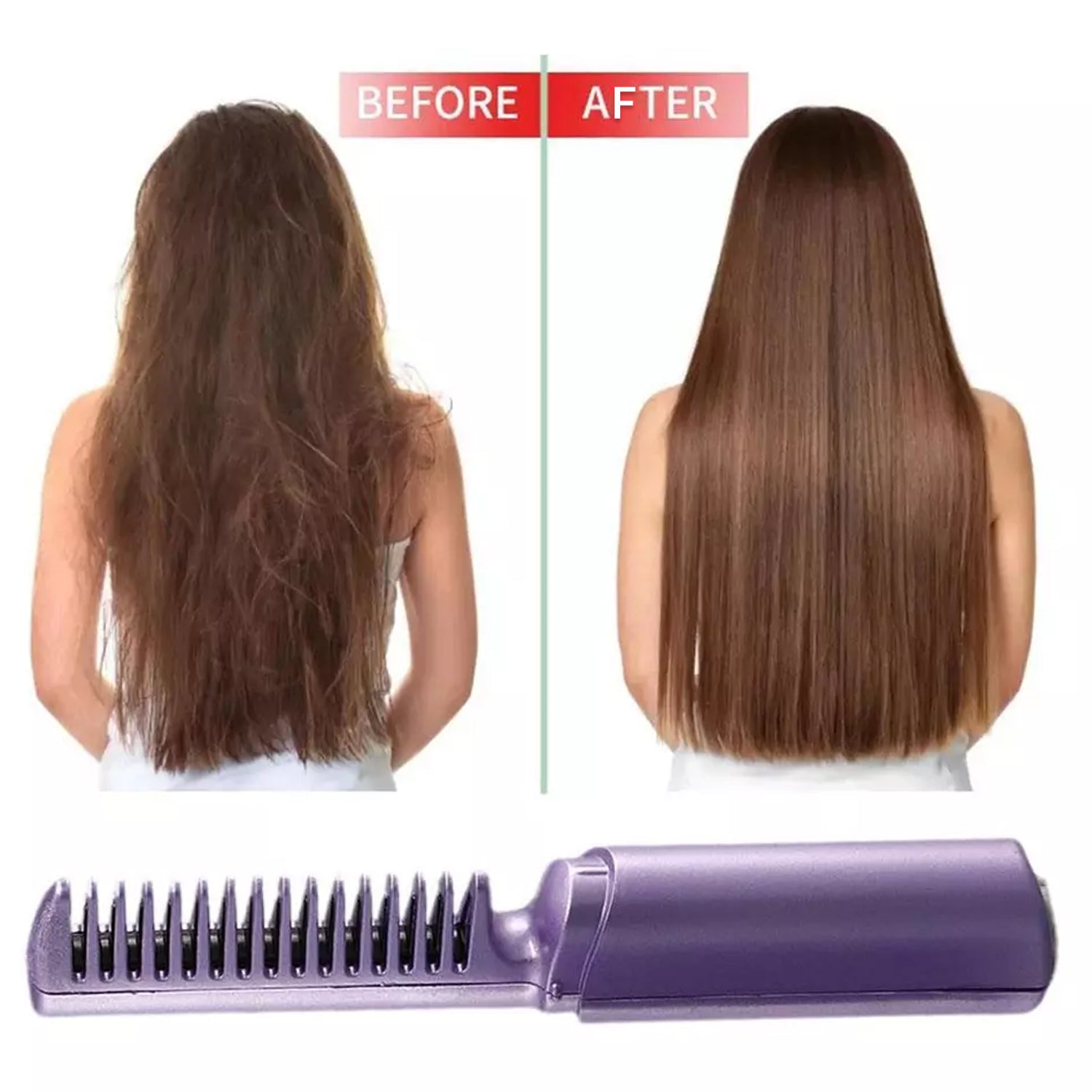 13072 Rechargeable Mini Hair Straightener, Travel Portable USB Charging Cordless Hair Straightener Bursh, Three Temperature Adjustments Flat Iron Comb (1 Pc) 13072 Rechargeable Mini Hair Straightener, Travel Portable USB Charging Cordless Hair Straightener Bursh, Three Temperature Adjustments Flat Iron Comb (1 Pc)